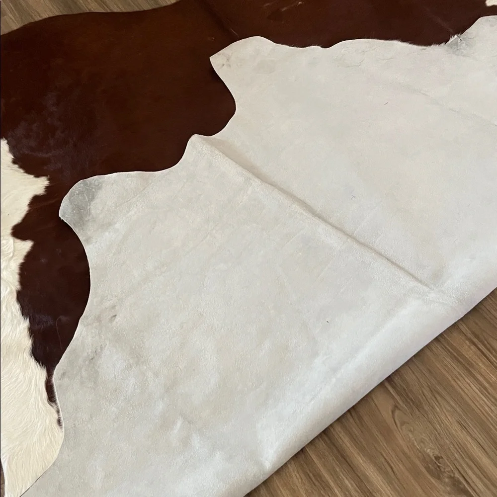 Texas Proud Cowhide Area Rug - Brown & White - Picture 5 of 8